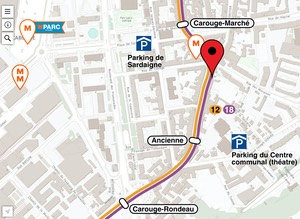 Carte d’accès au coffee shop Valmandin à la rue Ancienne à Carouge
